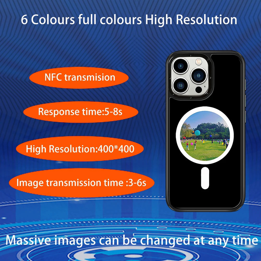 E-ink Phone Case for iPhone 16 Pro Max with MagSafe DIY Custom Display Tidesmit