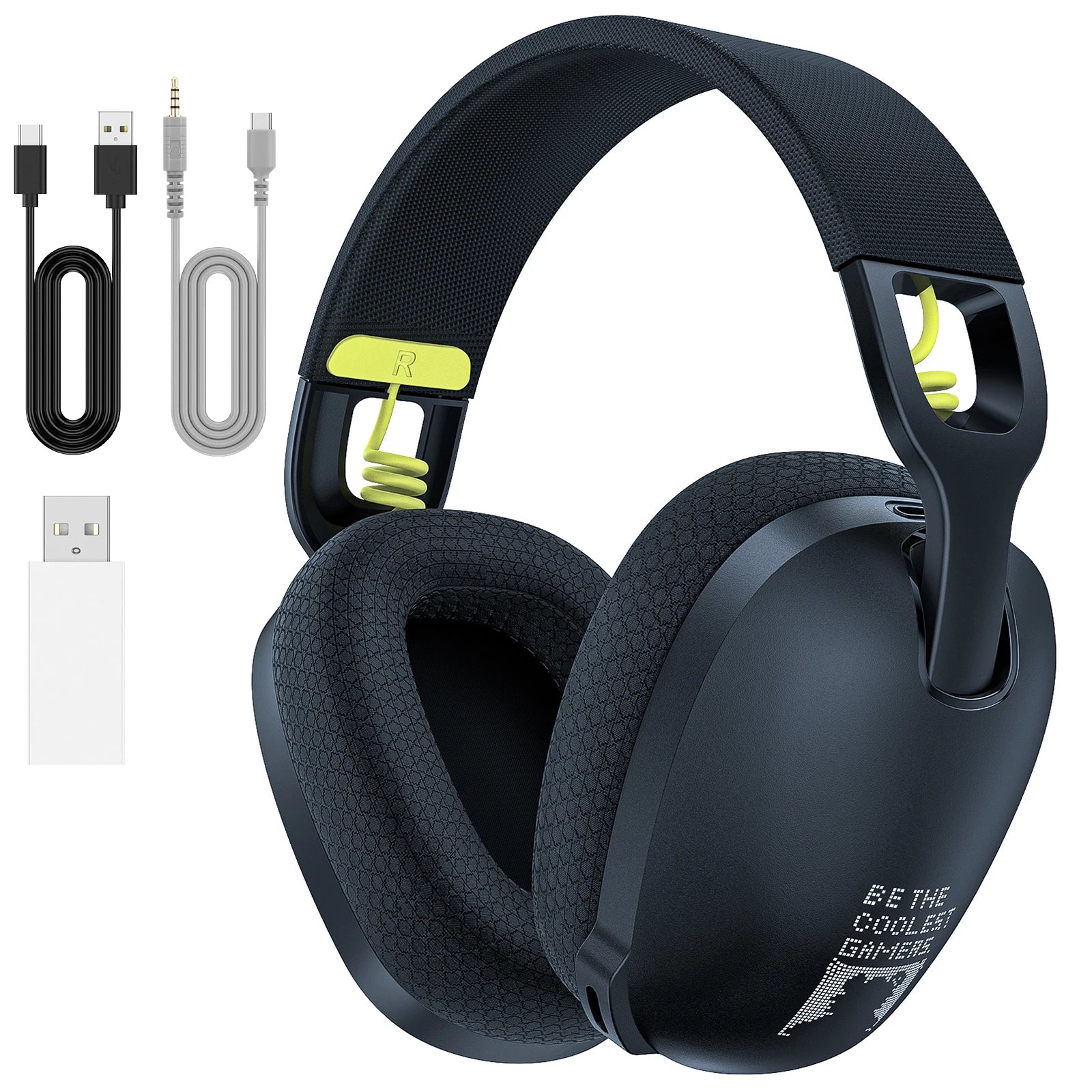 Wireless Gaming Headset with Active Noise Canceling - White Tidesmit B2 Black Tidesmit