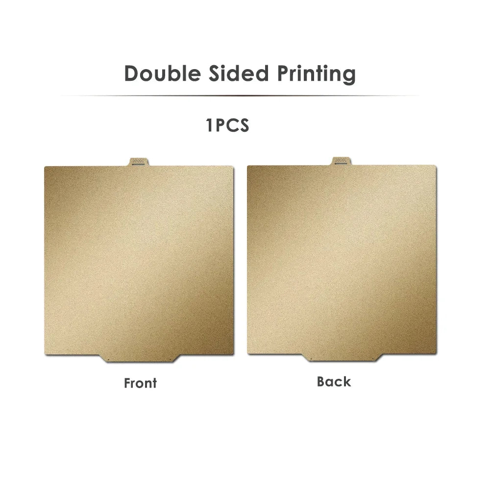 280x280mm double-sided PEO/PEI build plate for QIDI Q2 3D printer for improved print adhesion and easy removal.