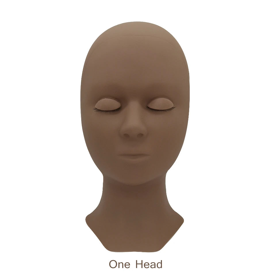 Tidesmit mannequin training head with removable eyelids for eyelash extension and face makeup practice detail view