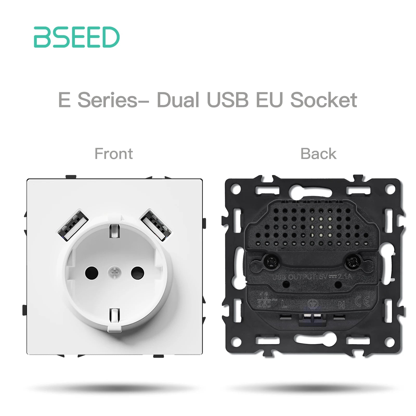 BSEED Zigbee Smart Electric Water Gas Boiler Floor Heating Thermostat Large Panels EU/FR Socket Modules Plastic Frames DIY Parts