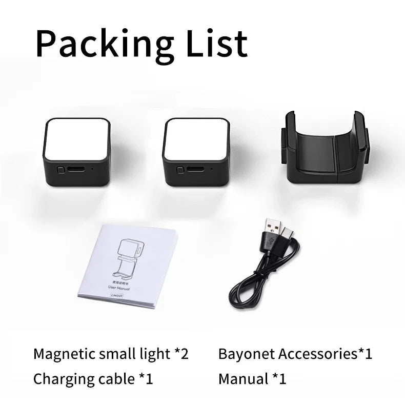 Pocket 3 Magnetic LED Fill Light for Content Creation 2pcs Fill light Tidesmit