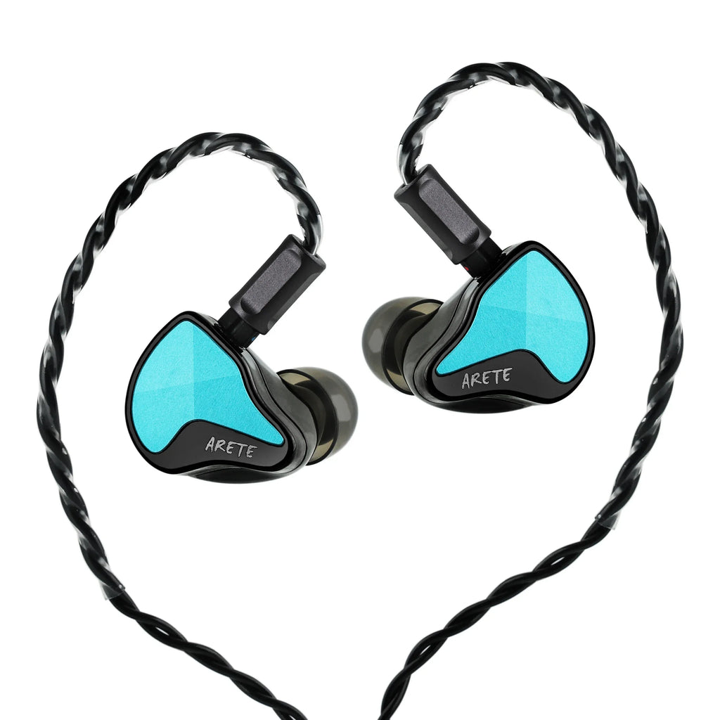 ZiiGaat Arete II Hybrid IEMs | 1DD+4BA Professional Monitors | Tidesmit Blue Tidesmit