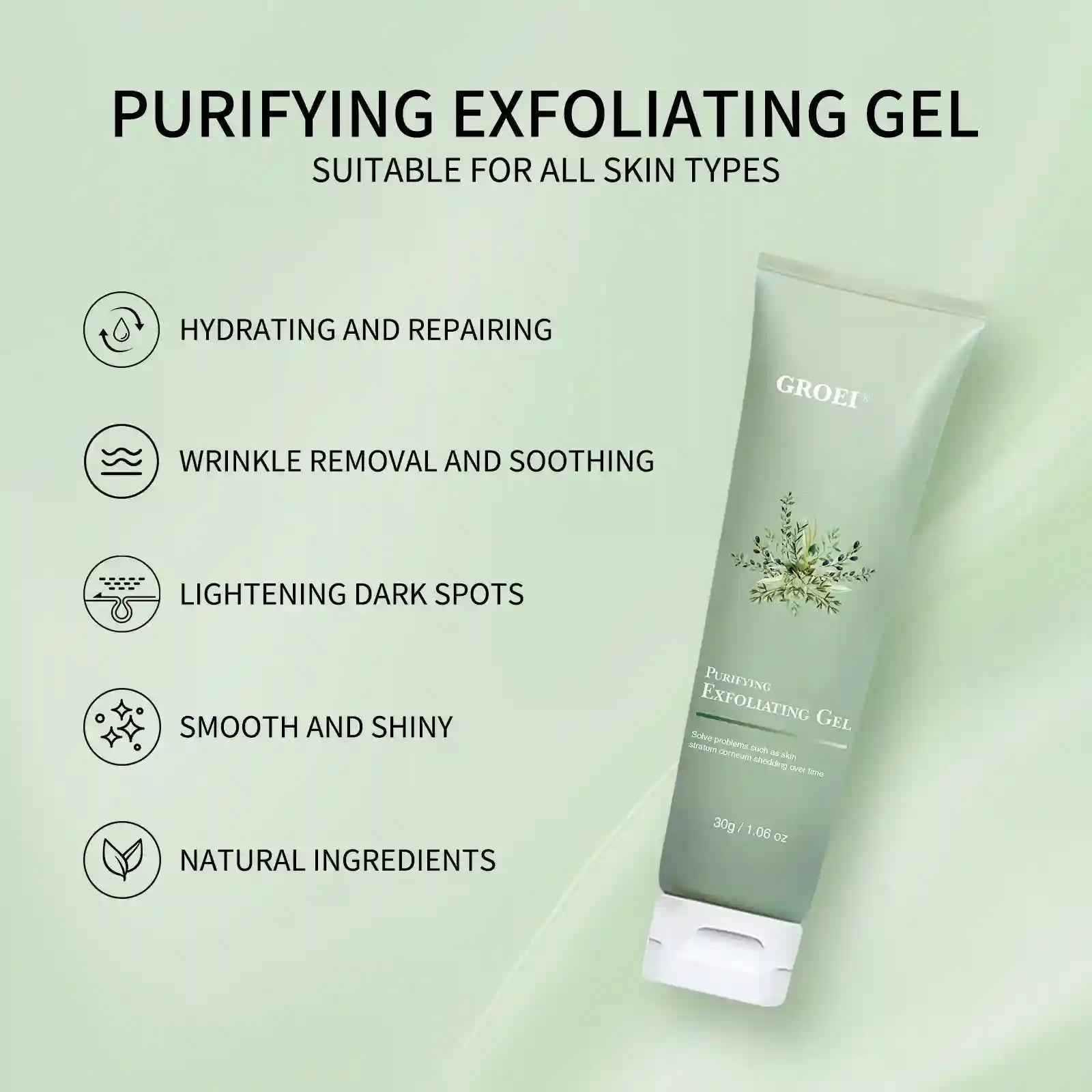Face Exfoliating Gel | Deep Pore Cleansing & Oil Control by Tidesmit Scrubs Treatments Tidesmit