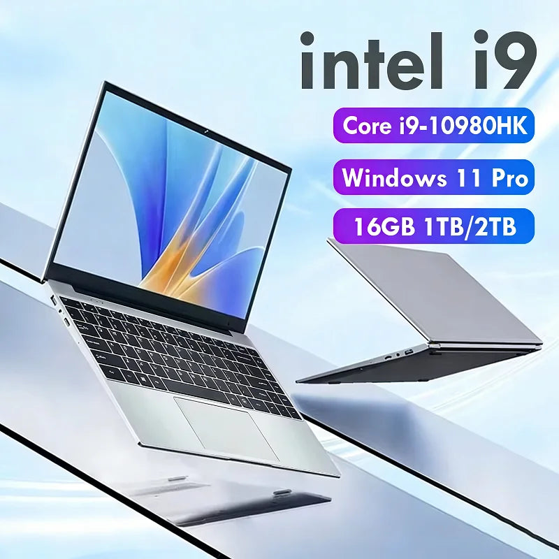 NEW Arrival Portable Intel Core I9 10980HK Laptop Computer 16GB DDR4 1TB SSD 14.1' Notebook Windows 11 4K Office Gaming PC
