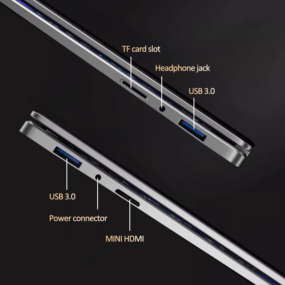 Notebook 15.6 Inch Laptop Windows 11 Intel 6500Y IPS DDR3 1920*1080 8GB DDR4 RAM 256GB 512GB SSD Windows Cheap Portable computer