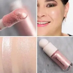 Tidesmit liquid shimmer blush and highlighter gel for natural glowing face makeup texture close-up