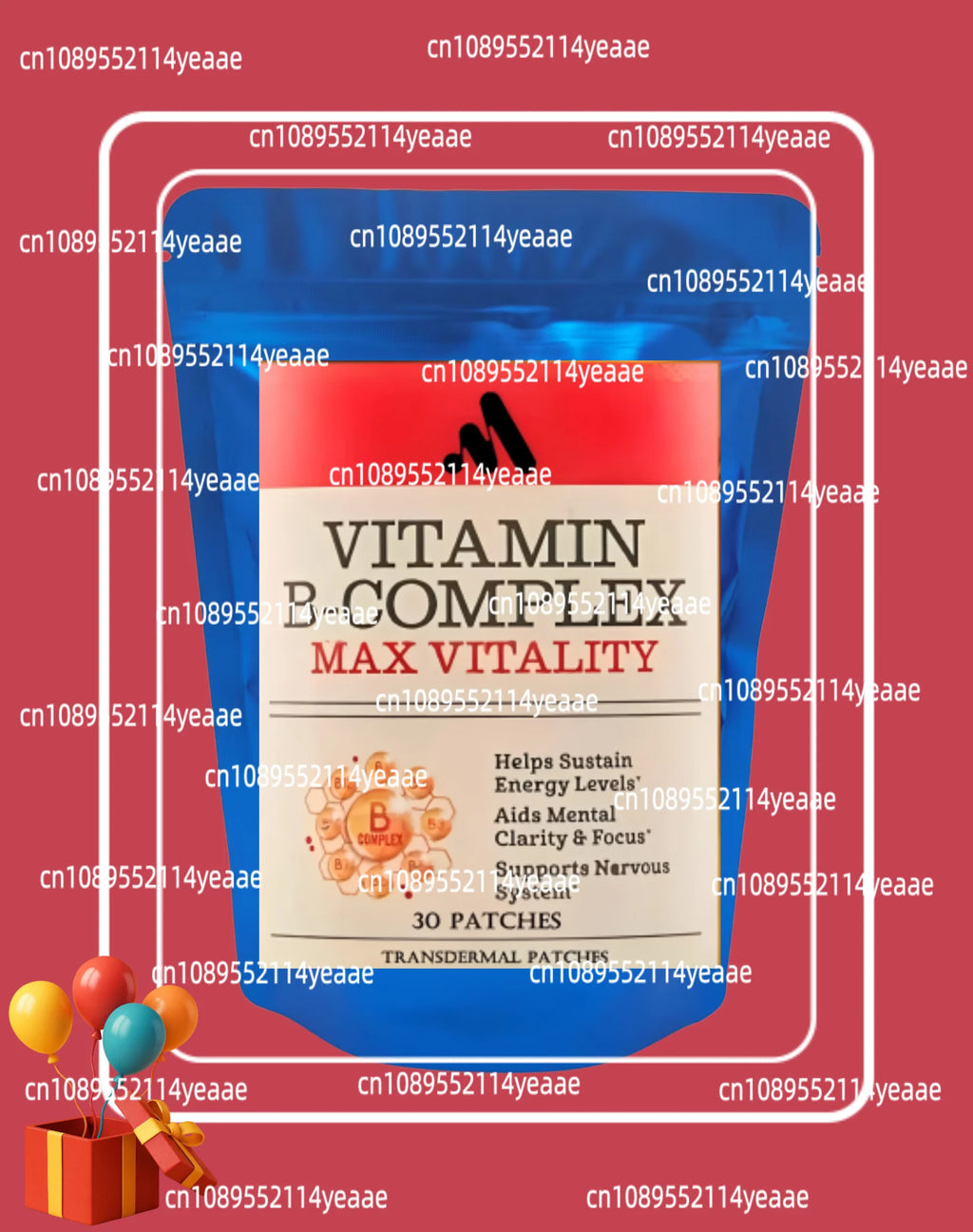Tidesmit Vitamin B Complex transdermal patches for energy, mental clarity, and nervous system support.