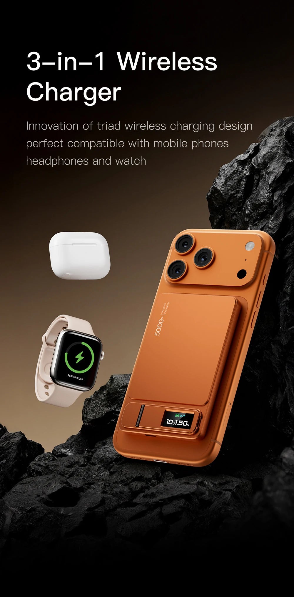 Magnetic Wireless Power Bank 10000mAh - Fast PD Travel Charger Tidesmit