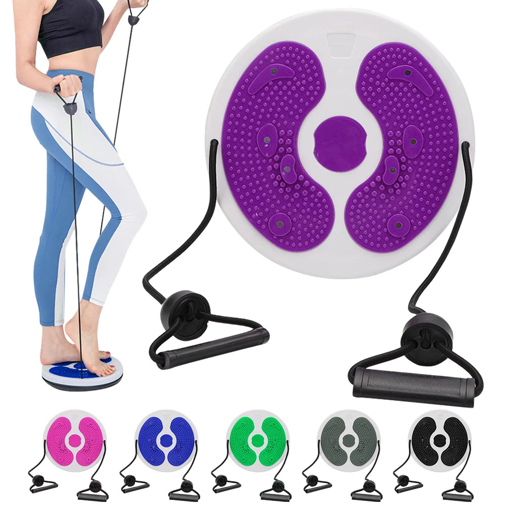 Waist Twisting Disc with Resistance Ropes - Portable Body Shaping Gear Body Shaping Massage Equipment Tidesmit