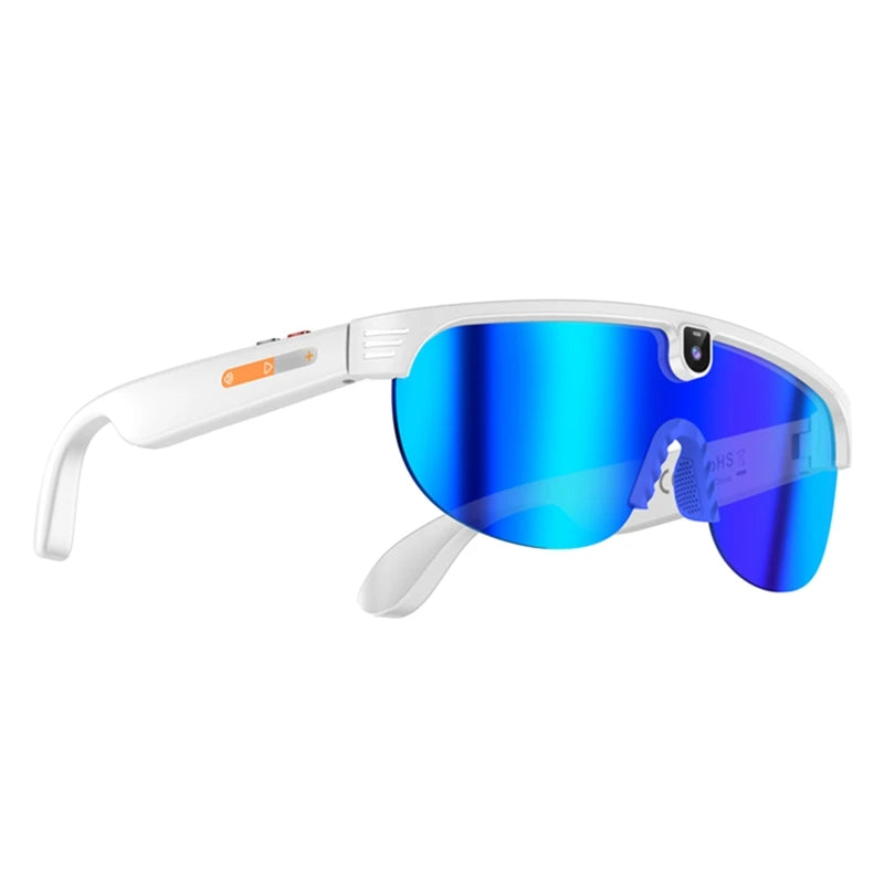 Smart Audio Sunglasses with HD Camera and Bluetooth Translation Blue Tidesmit