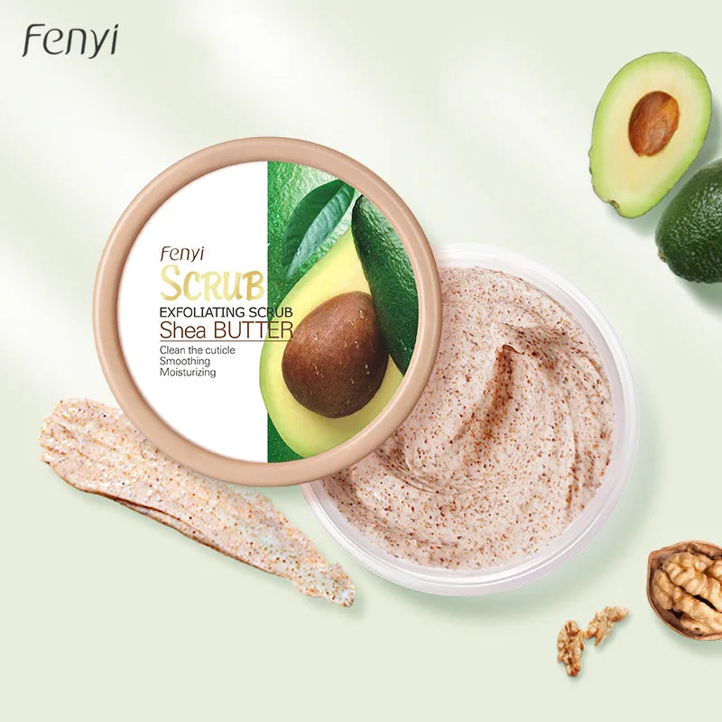 Shea Butter Body Scrub – Natural Exfoliating Skin Polish 100g Scrubs Treatments Tidesmit