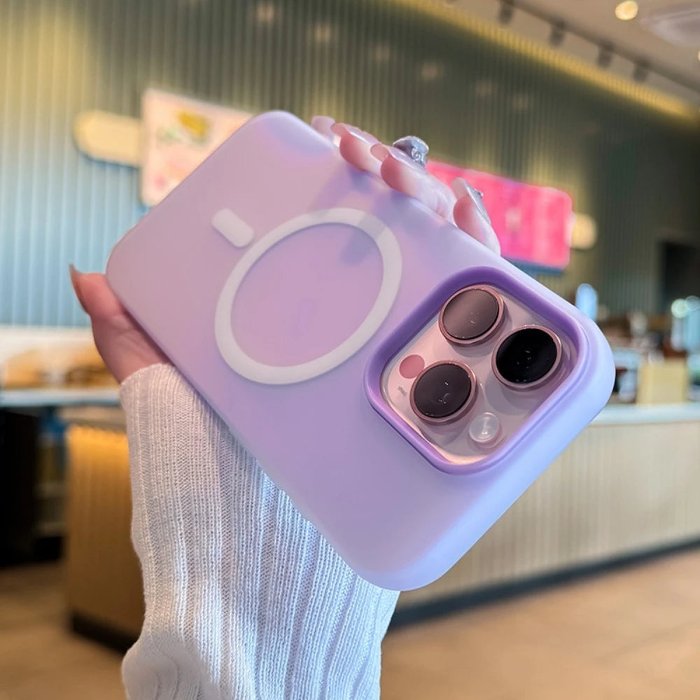 Magnetic Wireless Charging Phone Case for iPhone 16 - Slim Shock-Absorbing Cover Purple Tidesmit