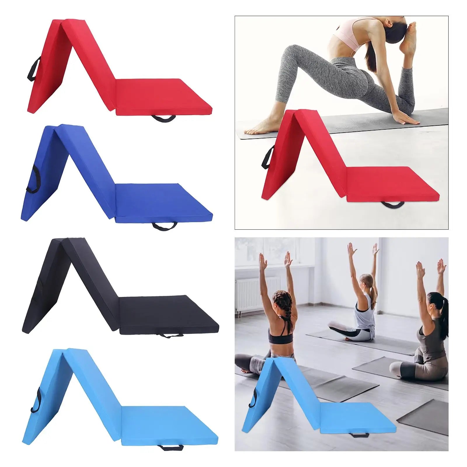 Three Fold Folding Exercise Mat Gym Thick Waterproof Yoga Pad Yoga Mat for