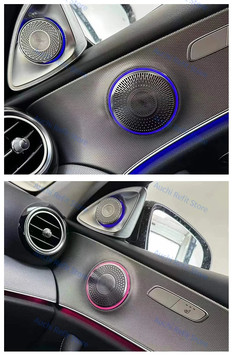 Mercedes Benz LED Speaker Cover Ambient Light - 64 Color Interior Trim Tidesmit