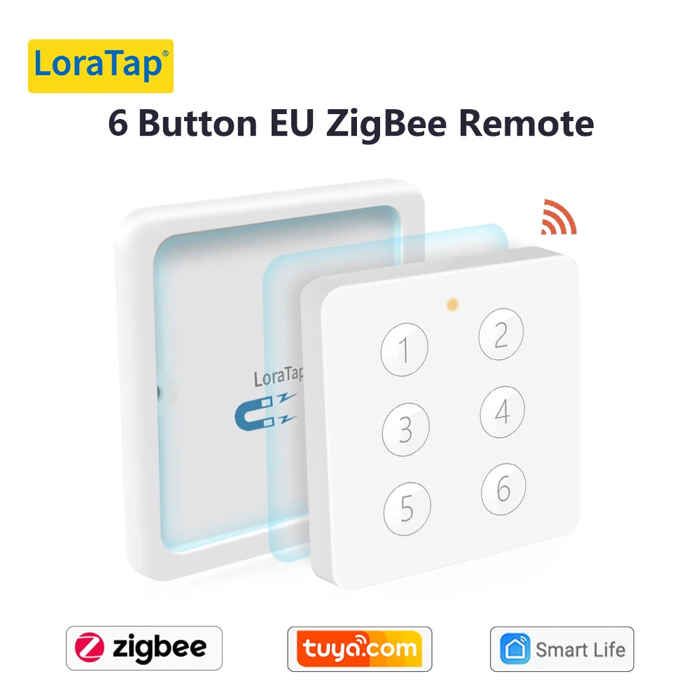 ZigBee Smart Scene Switch Wireless Remote Controller | Tidesmit EU 6 Button EU Remote China Mainland Tidesmit