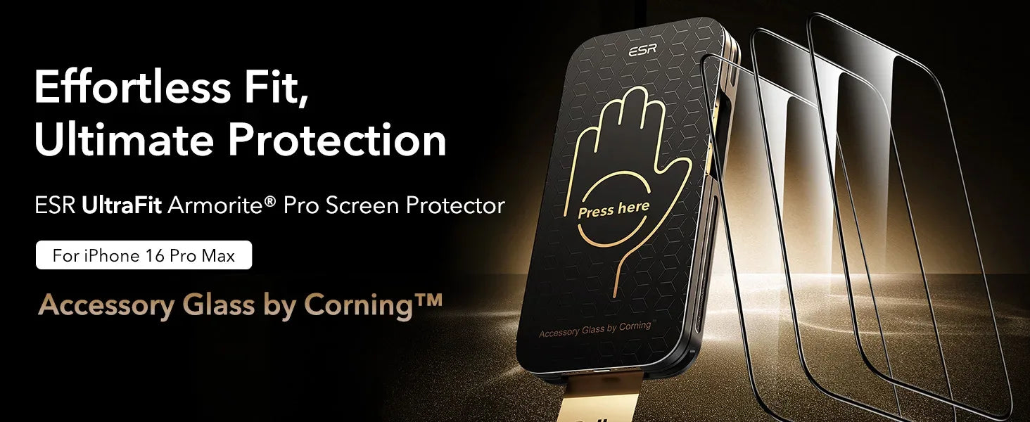 iPhone 16 Pro Max Screen Protector 3 Pack - 9H Tempered Glass Tidesmit