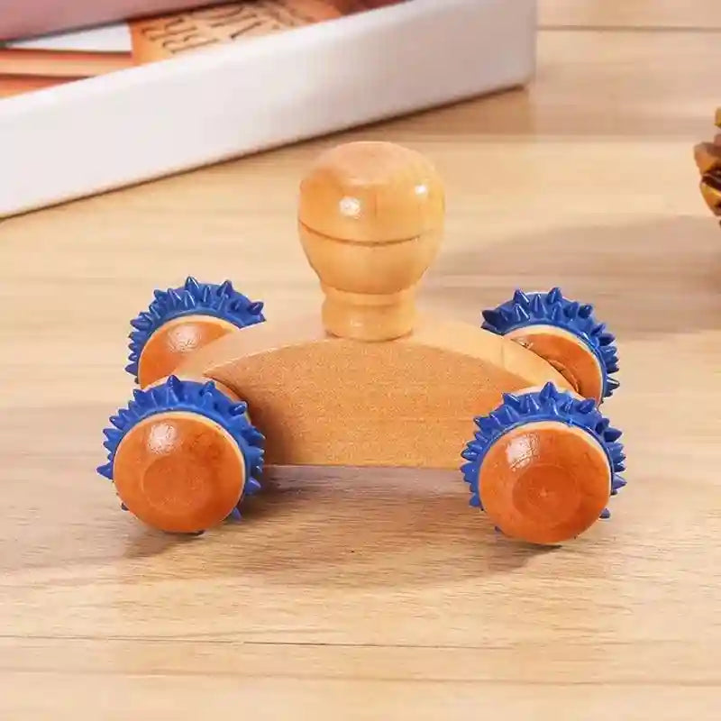 Wooden Massage Roller for Back & Neck Relief | Manual Deep Tissue Tool Massage Roller Shape-I Tidesmit