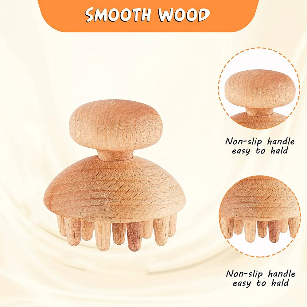 Wood Therapy Massage Tool - 6-Piece Lymphatic Drainage Recovery Set Fascia Gun Tidesmit