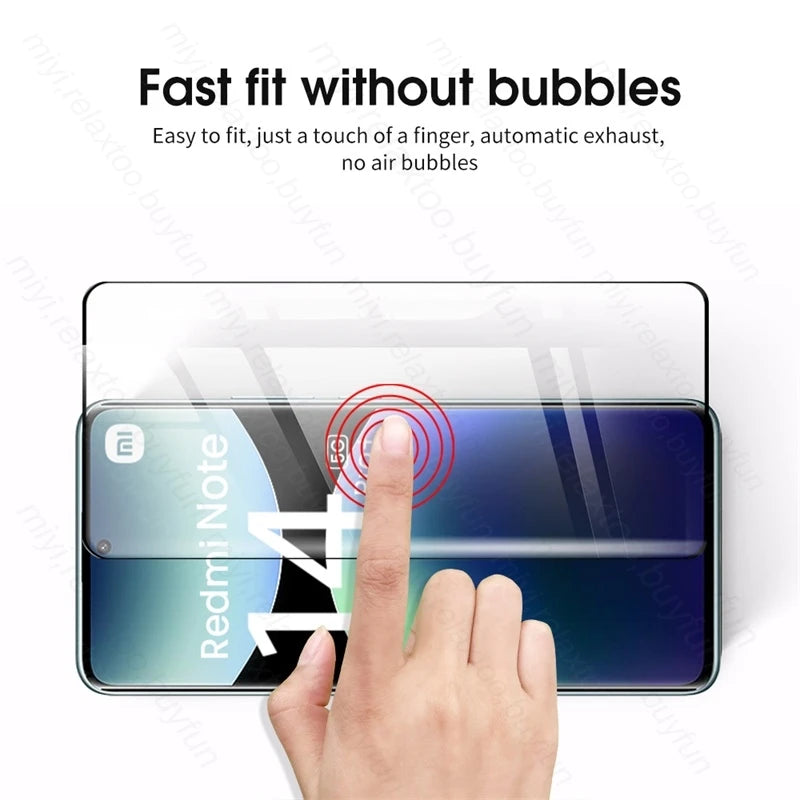Redmi Note 14 Pro Plus 9D Curved Tempered Glass Screen Protector Tidesmit