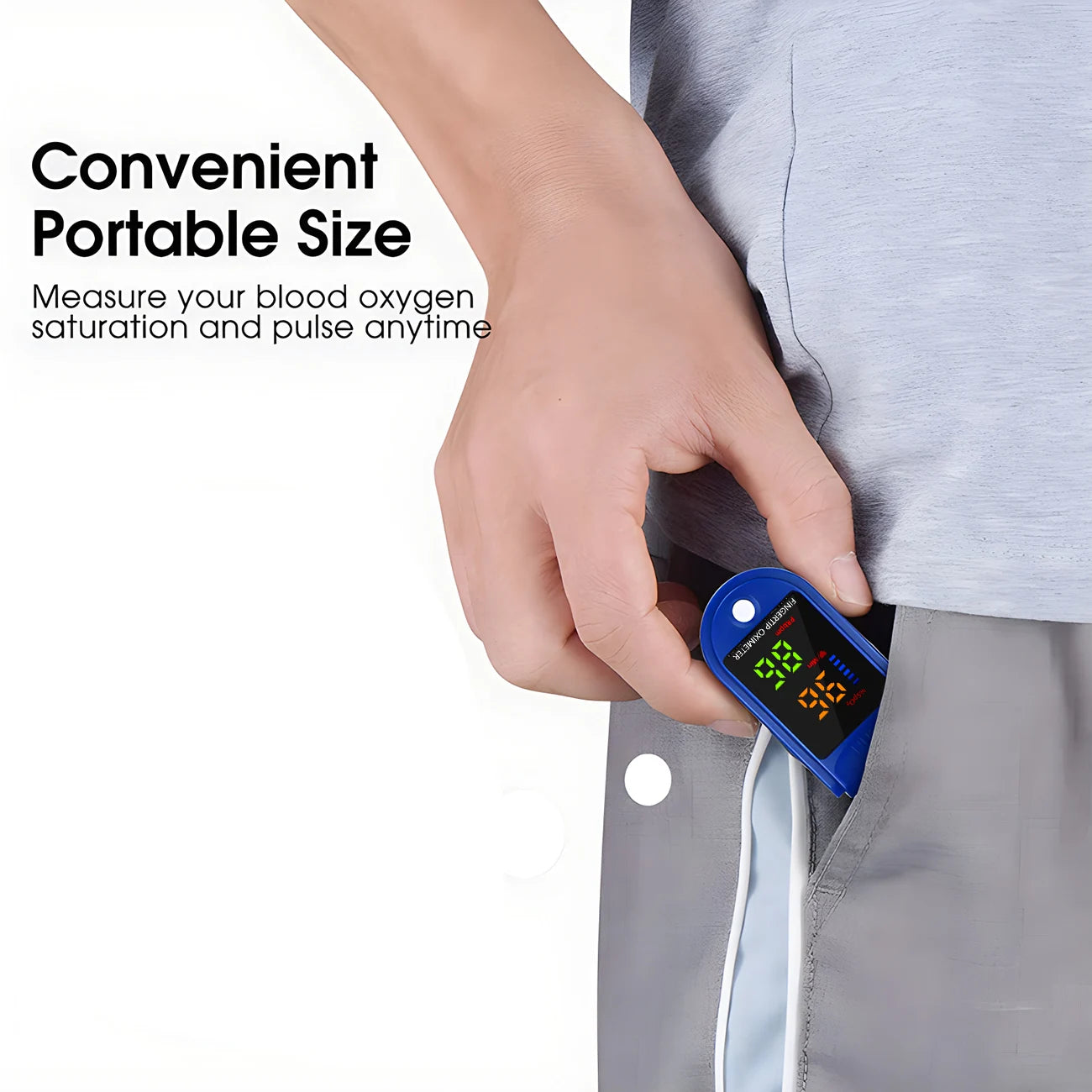 LED Oximeter Fingertip Pulse Blood Oxygen Saturation Monitor Testing SpO2 Home Digital Oximetry