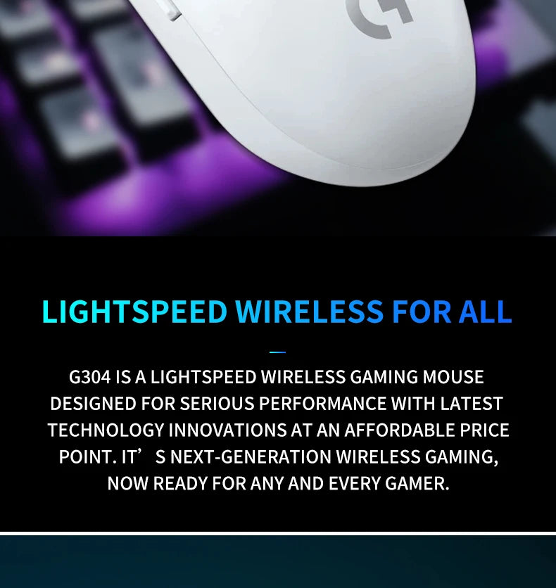 Logitech G304 LIGHTSPEED Wireless Mouse Game Mouse Lightweight and Portable  Light speed PC Gamer Same Model No Driver Vers