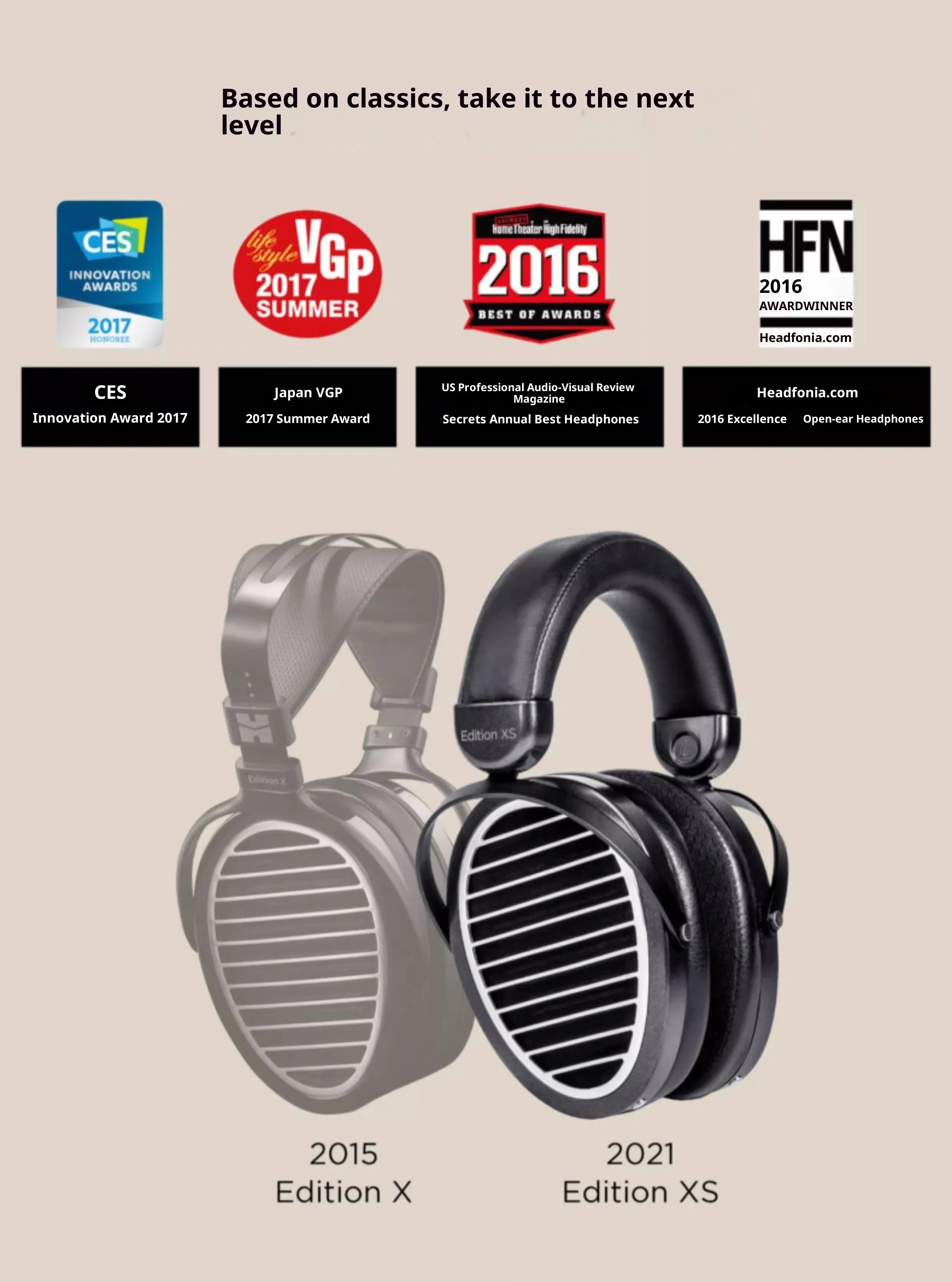 HIFIMAN Edition XS Open-Back Planar Magnetic Headphones - Black Tidesmit
