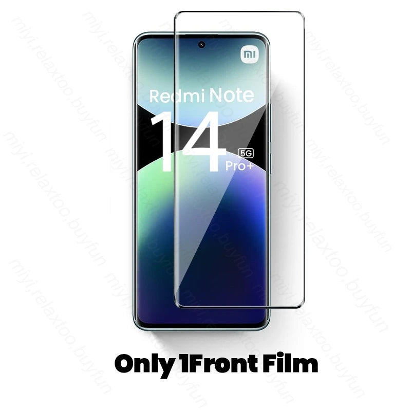 Redmi Note 14 Pro Plus 9D Curved Tempered Glass Screen Protector Only 1Front Glass Tidesmit