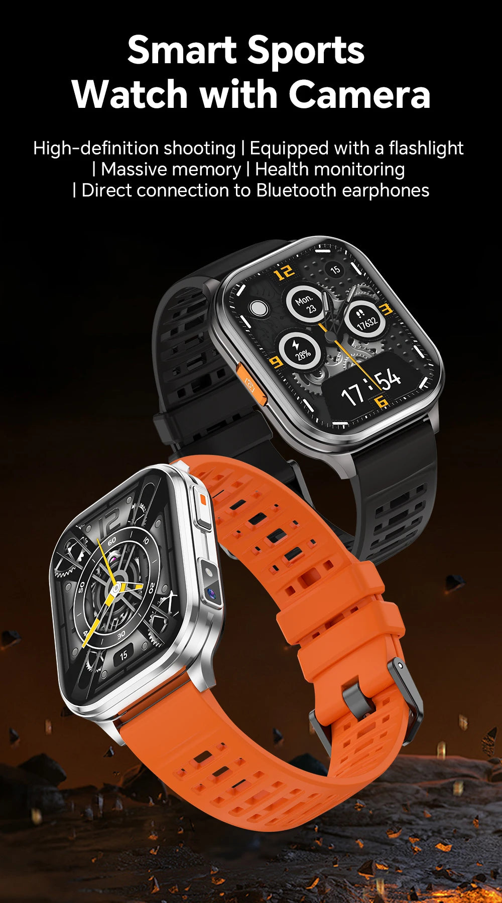 LIGE New 30W Pixel Camera Smart Watch Men 670mAh Battery IP67 Waterproof Sports Fitness Tracker Bluetooth Call Man Smartwatches