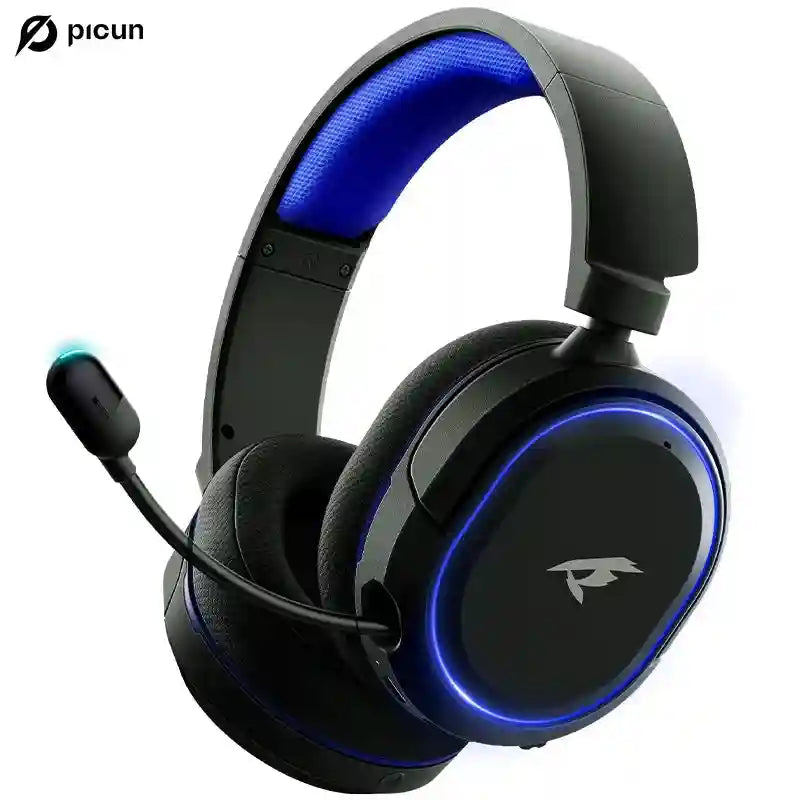 Wireless Gaming Headset with 7.1 Surround Sound and Low Latency Audio Blue Tidesmit