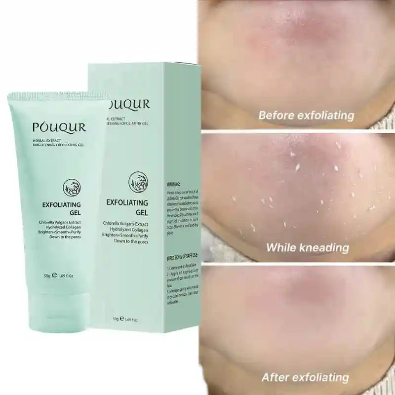 Herbal Exfoliating Gel Face Scrub: Natural Deep Cleansing Moisturizer Scrubs Treatments Tidesmit