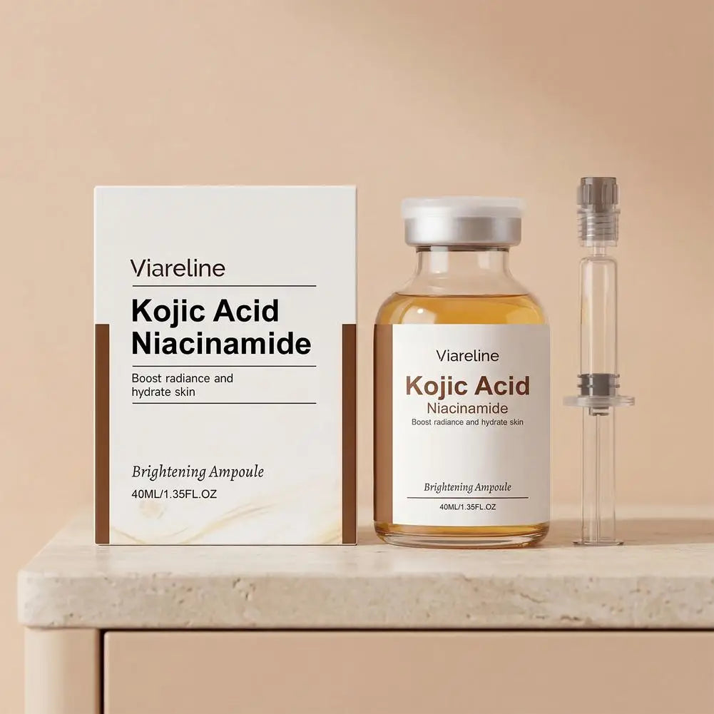 Brightening Kojic Acid & Niacinamide Ampoule 40ml Even Skin Tone Hydrating Moisturizing Dual Care Easy To Use Skincare
