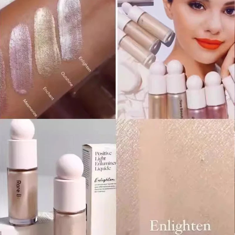 Tidesmit shimmering liquid blush and face highlighter gel in a natural glittery contour texture close-up