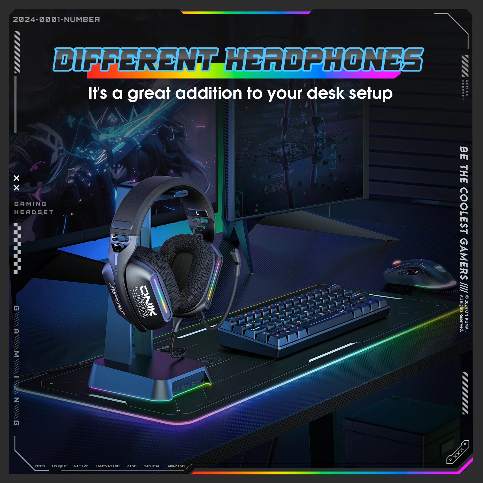 Gaming Headset with Microphone - Noise Cancelling Wired Audio Tidesmit