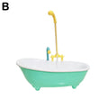 Automatic parrot bathtub in mint green plastic with shower head for easy bird grooming and bathing cage accessory.