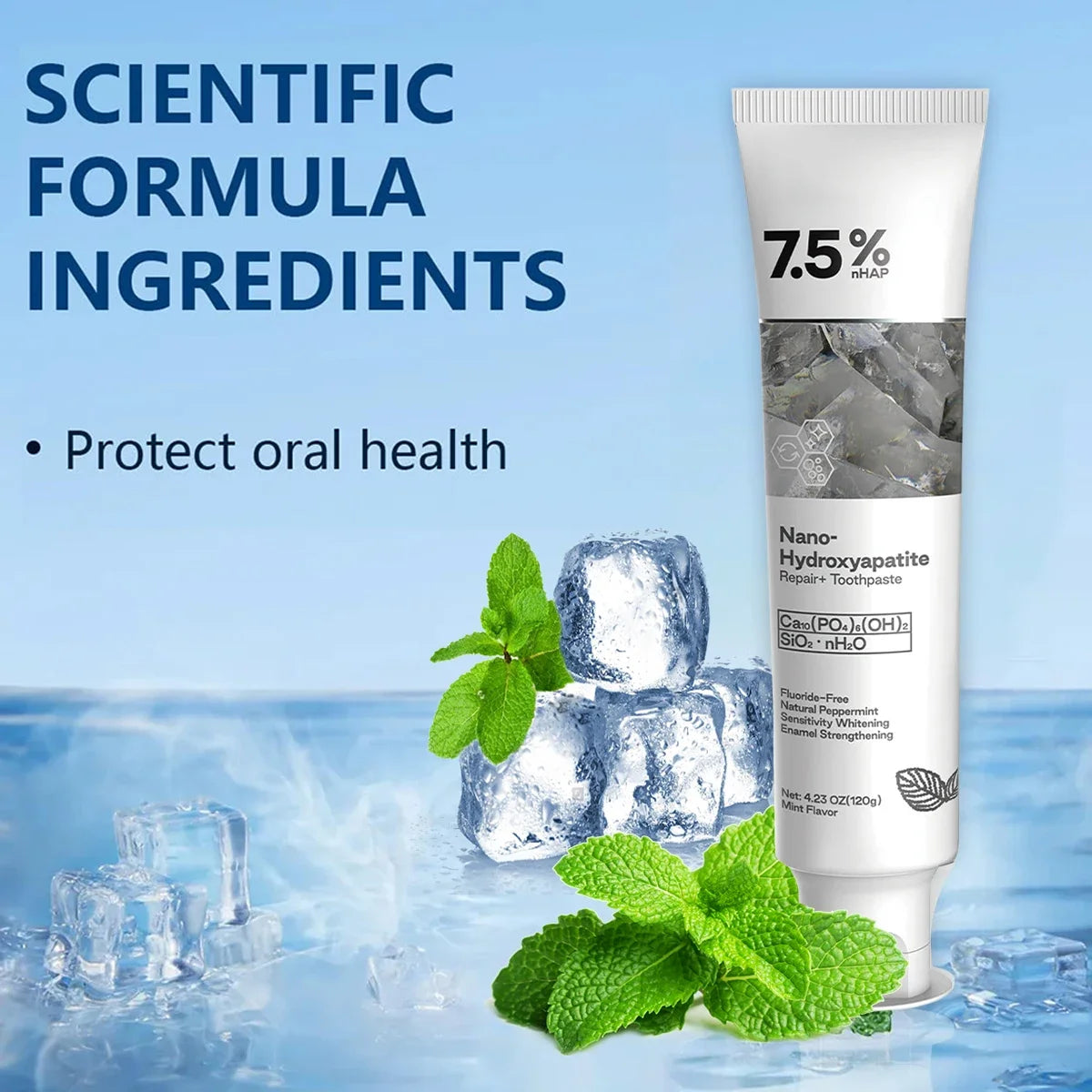 Tidesmit nano hydroxyapatite fluoride-free toothpaste for enamel repair and natural teeth whitening