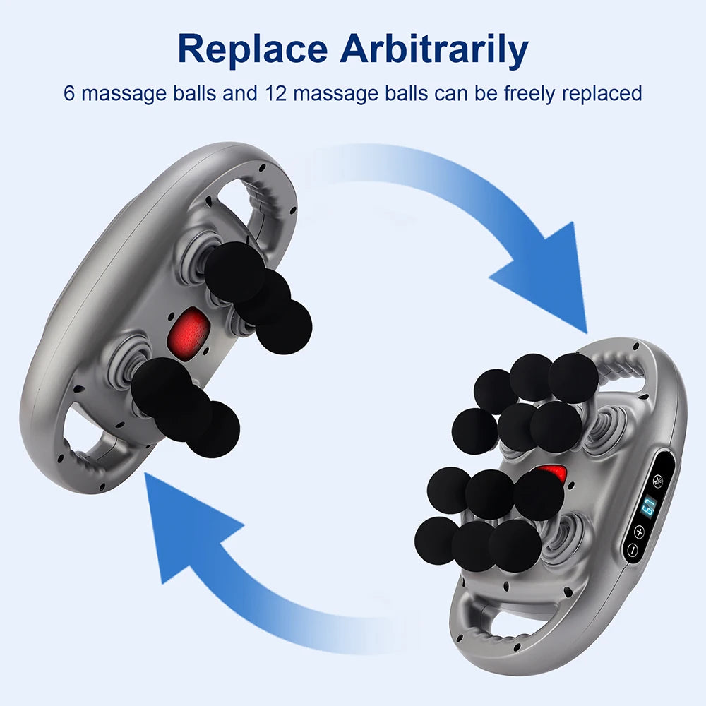 Deep Tissue Muscle Massage Gun | 12-Head Percussive Recovery Device Relaxation Treatment Tidesmit