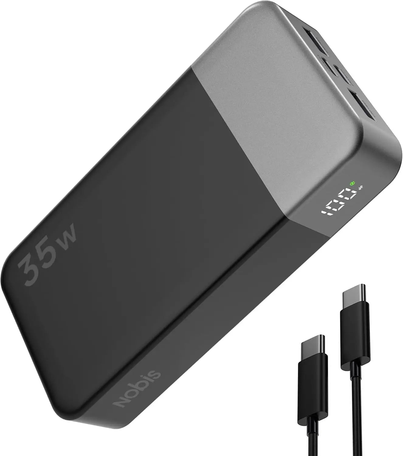 Portable Charger 20000mAh 35W PD Fast Charging Power Bank by Tidesmit Black 20000mah Tidesmit