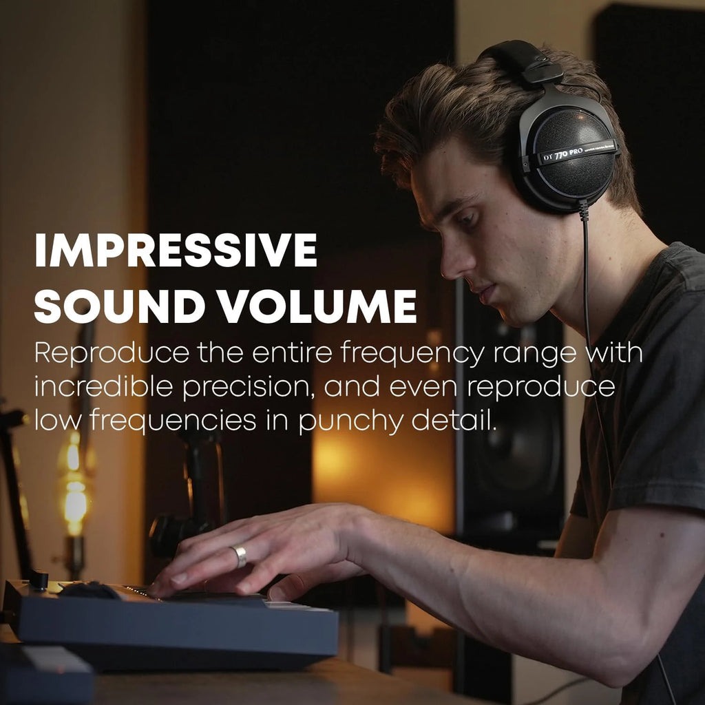 Studio Monitor Headphones 250 Ohm - Precision Wired Over-Ear Audio Tidesmit