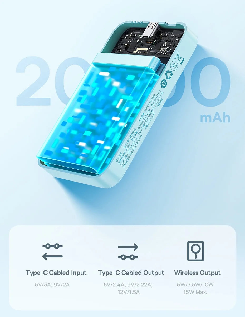 Magnetic Wireless Power Bank 20000mAh PD Fast Charger for iPhone 16 Tidesmit