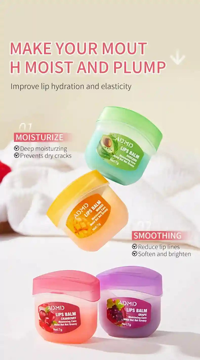 Fruit Lip Balm Set | Moisturizing Lip Care Treatment 8 Pack by Tidesmit Lip Care Tidesmit