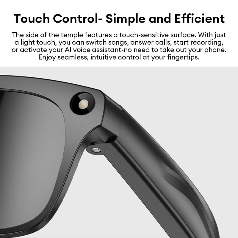 AI Smart Glasses with Camera & Translator - Black Frames by Tidesmit Tidesmit