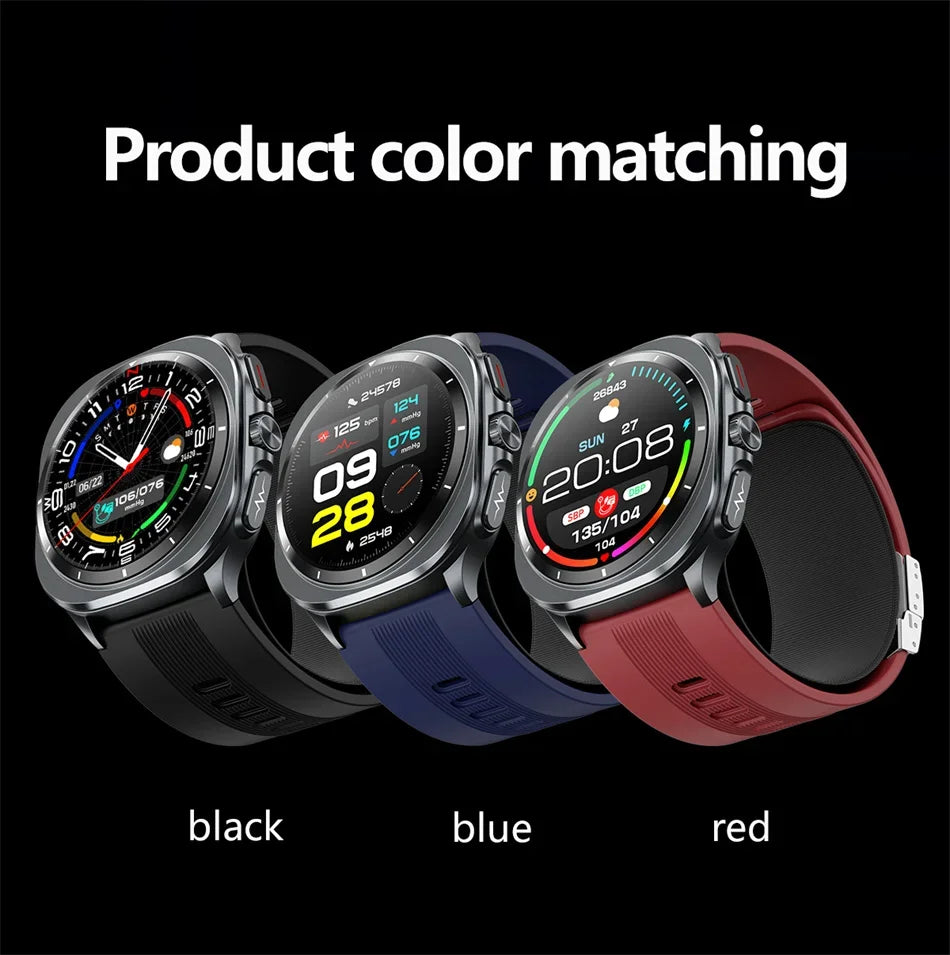 HY Digital Airbag Smartwatch for Huawei, Air Pump True Accurately Blood Pressure Watches Uric Acid Blood Lipids Health Watch Men