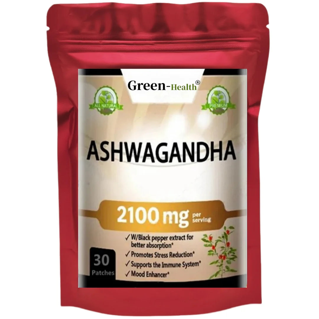 High quaityt Organic Ashwagandha 2100mg Patch - Stress Relief, Mood & Immune Support, Thyroid Aid free shipping
