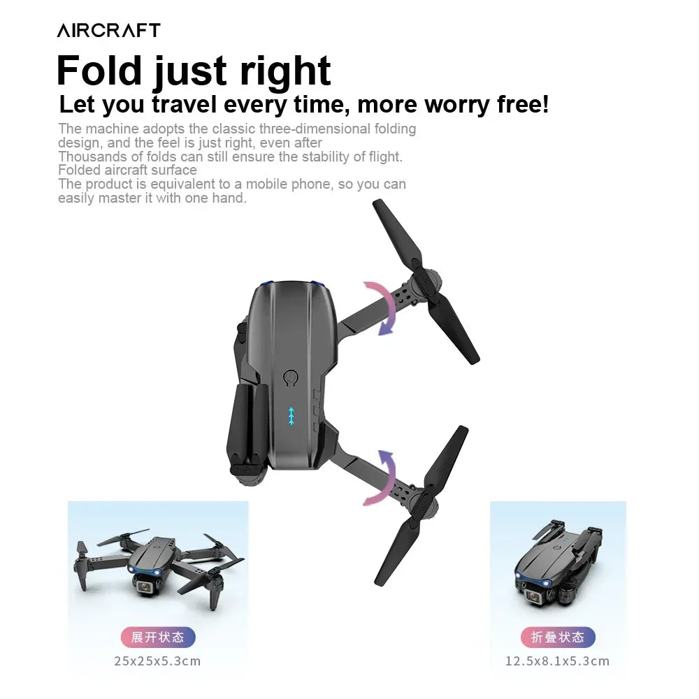 4K Camera Drone - Foldable RC Quadcopter with Obstacle Avoidance Tidesmit