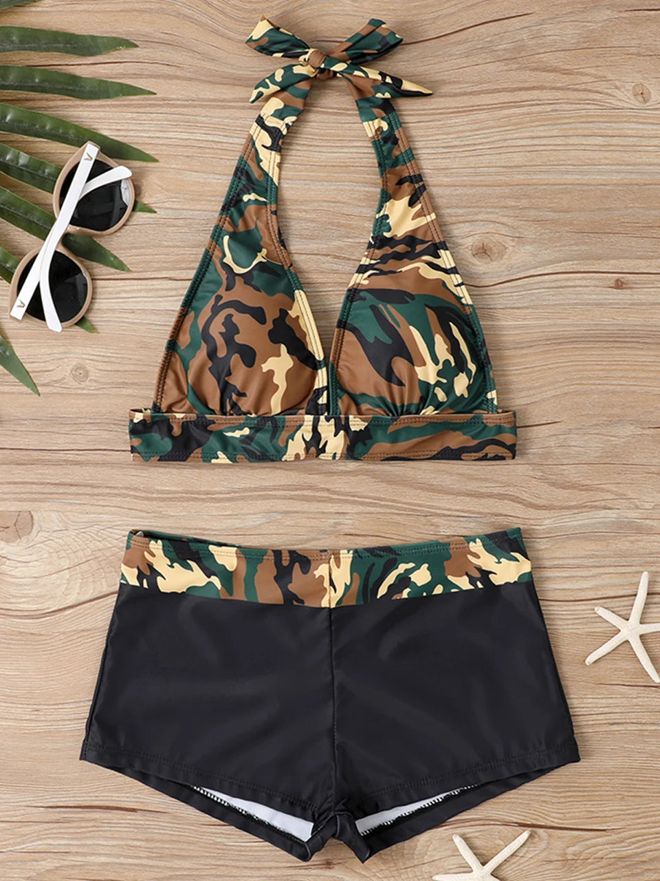 2025 High Waist Bikinis Women Sports Swimwear Print Bathing Suit Female Padded Beach Wear Bathers Swimming Swimsuit Summer