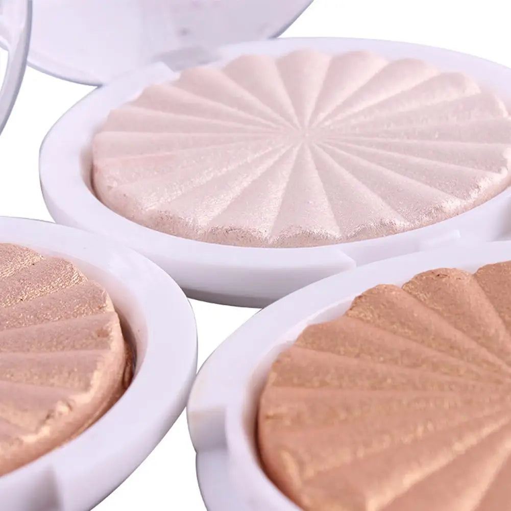 Tidesmit Miss Rose 3D pearlescent shimmer highlighter powder swatch for face makeup detail view