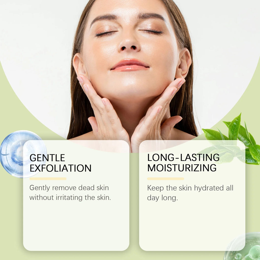 Green Tea Facial Scrub - Deep Pore Exfoliation - Natural Skin Care Scrubs Treatments Tidesmit