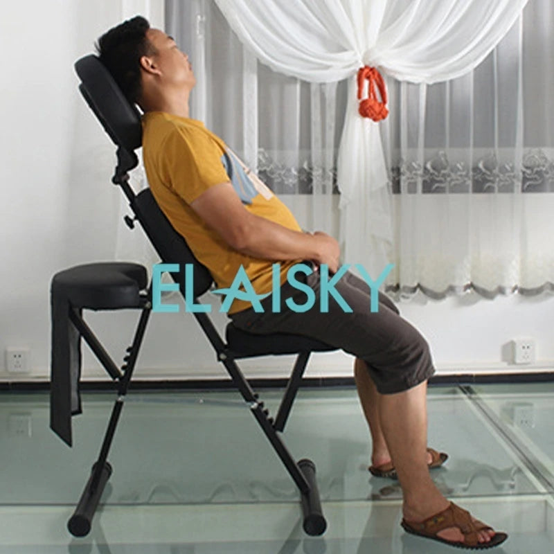 Portable Massage Chair - Foldable Deep Tissue Treatment Table (Black) Massage Chairs Tidesmit