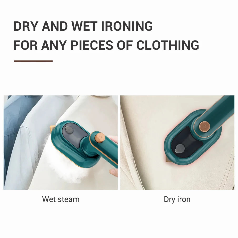 Tidesmit portable garment steamer for travel featuring a rotating head for wet and dry ironing of clothes